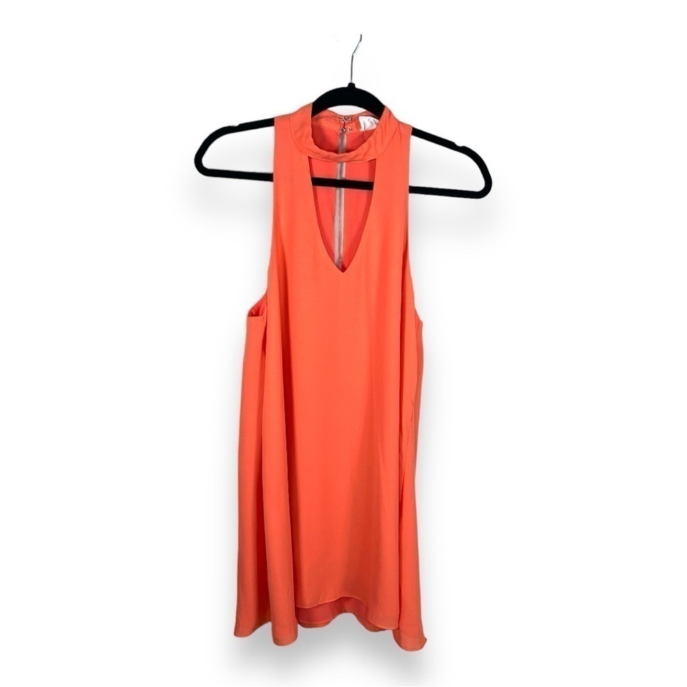 MEDIUM VESTIQUE VIBRANT ORANGE SLEEVELESS BLOUSE FLOWY TOP